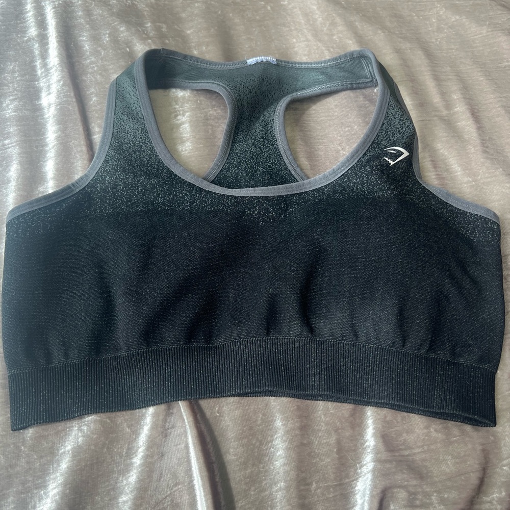 Gymshark Adapt Ombré Seamless Sports Bra - Black/ Grey